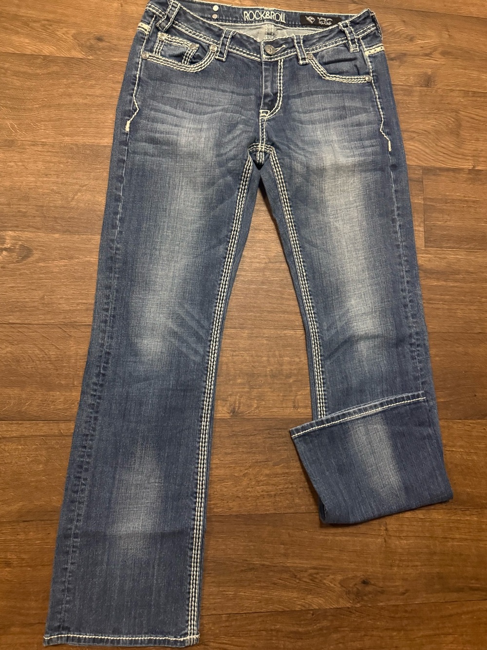 Rock & Roll Denim Blue Bootcut Jeans for Women